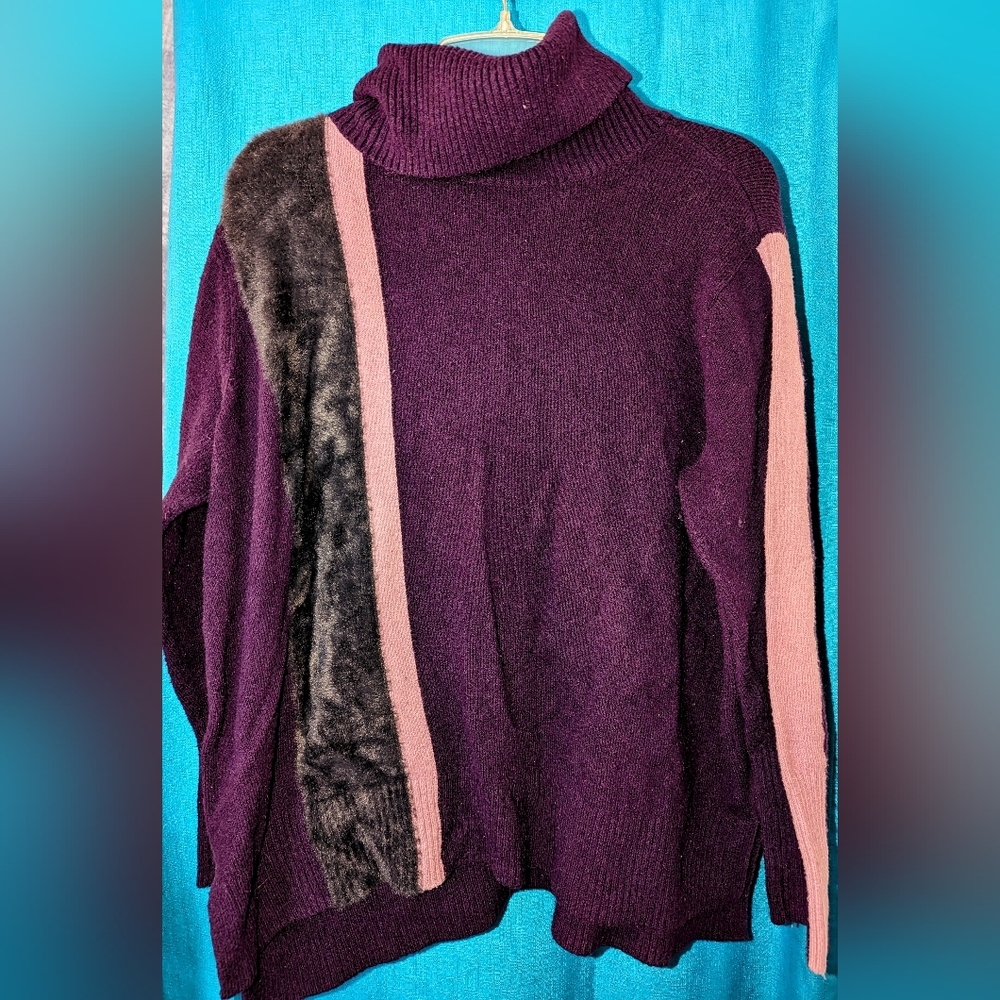 SIMPLY VERA Long Sleeve Turtleneck Knit Sweater XL